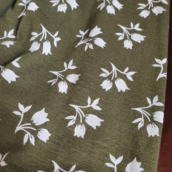 BODEN Olive Green Floral Babydoll Dress NWT Sz 10R Boho Prairie Whimsical - Picture 11 of 11